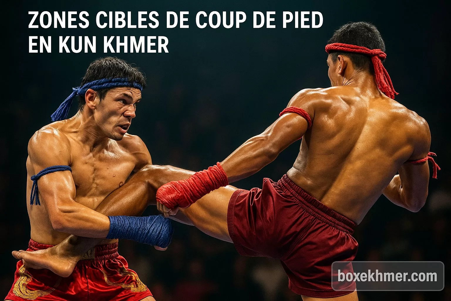 Zones cibles de coup de pied en Kun Khmer douleur, fonction et dysfonctionnement