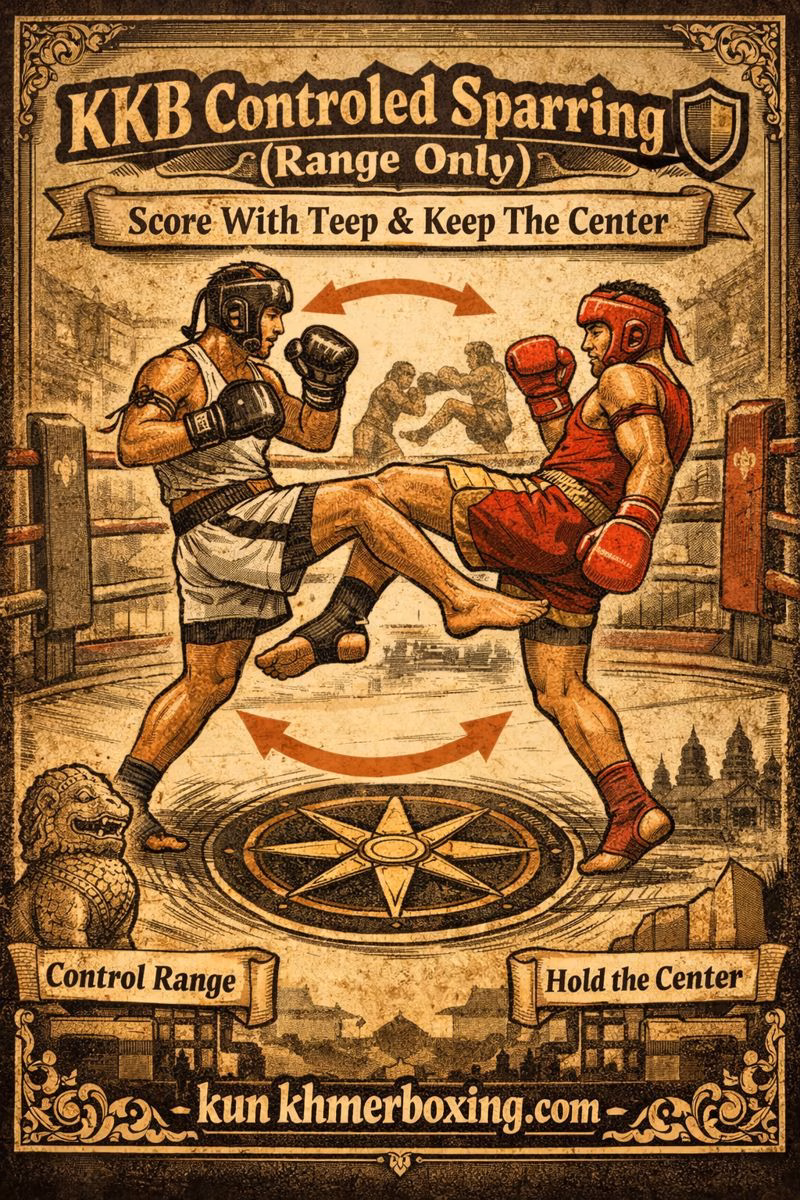 KKB kun khmer Sparring Contrôlé (Distance Only) 🛡️ Marquer au Teep & Garder le Centre