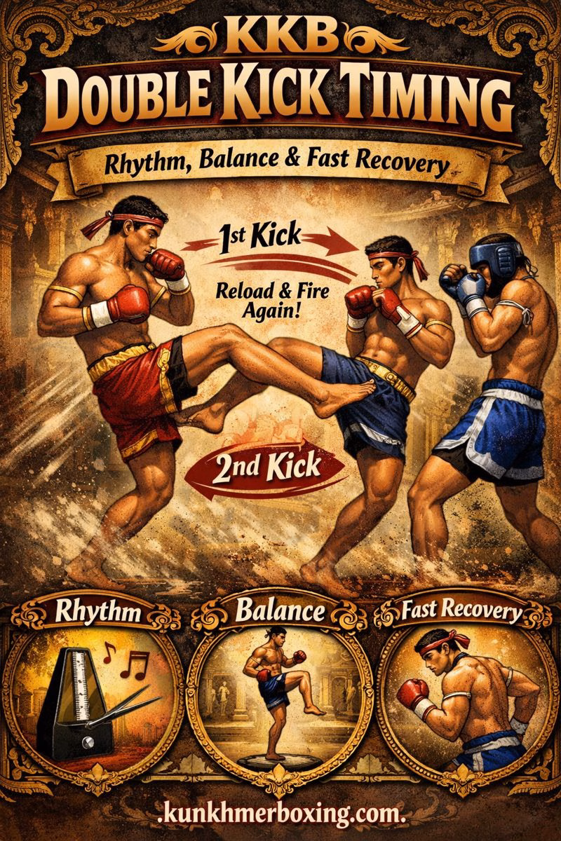 KKB kun khmer Double Kick Timing (même jambe) 🔁 — 3×6 Rythme, Équilibre & Récupération Rapide